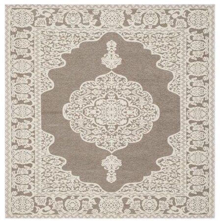 Safavieh 6 x 6 ft. Marbella Handwoven Square Area Rug, Light Grey and Ivory MRB615A-6SQ